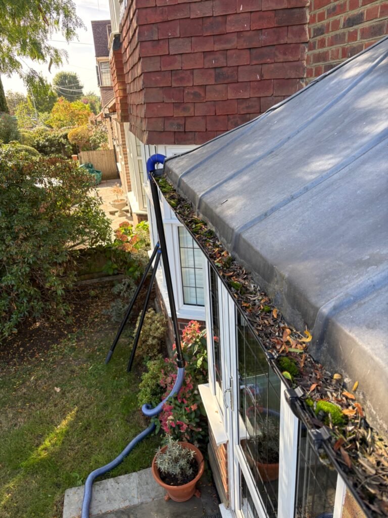 Gutter Cleaning — before cleaning